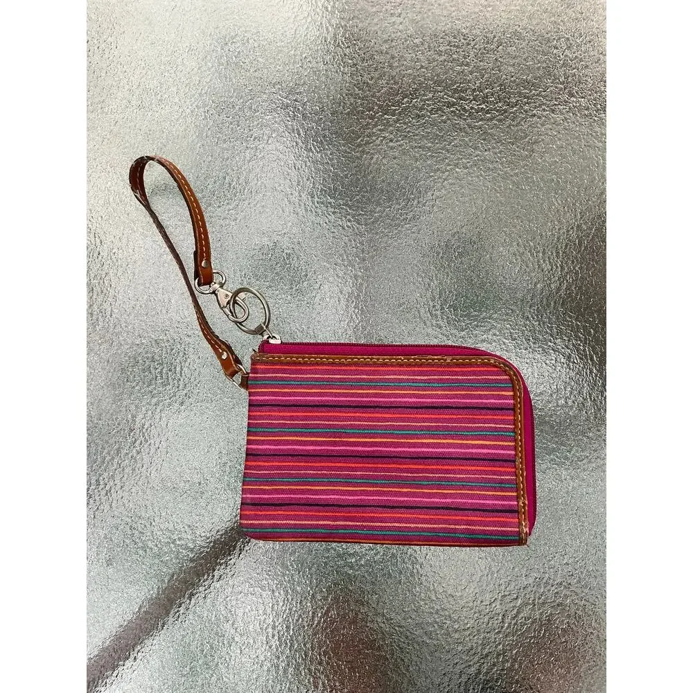 Fossil Multicolor Striped Wristlet Wallet